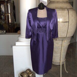 Adrianna Papell 2pc. Size 10 Purple Dress Set